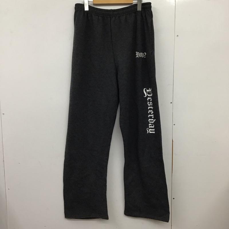 トゥデイエディション TODAY edition パンツ ワークパンツ、ペインターパンツ ワークパンツ ワイドパンツ カジュアルパンツ スウェットパンツ L ロゴ、文字 ダークグレー / ダークグレー /  メンズ USED 古着 中古 10150989
