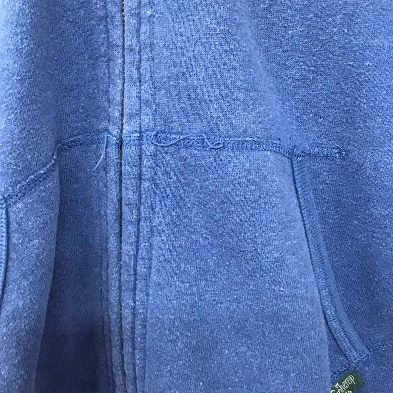 ゴーヘンプ GOHEMP パーカー 長袖 長袖パーカー ジップアップパーカー スウェット M 無地 青 / ブルー /  メンズ USED 古着 中古 10141451