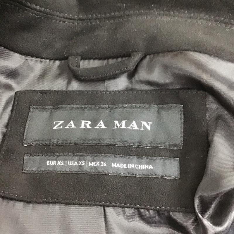ザラメン ZARA MAN ジャケット、上着 ジャンパー、ブルゾン スウェードジャケット カジュアルジャケット アウター ロングジャケット XS 無地 黒 / ブラック /  メンズ USED 古着 中古 10107320