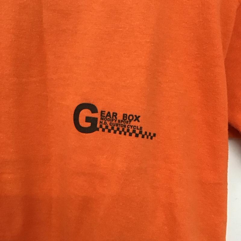 ヘインズ HANES Tシャツ 半袖 半袖カットソー プリントTシャツ クルーネックカットソー L ロゴ、文字 橙 / オレンジ /  メンズ USED 古着 中古 10146580