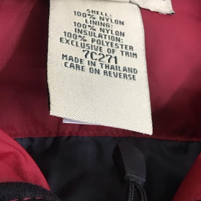 エルエルビーン L.L.Bean ジャケット、上着 ジャンパー、ブルゾン ジップアップジャケット ジャンパー アウター フード付きジャケット S ロゴ、文字 えんじ / ワインレッド / X 黒 / ブラック /  メンズ USED 古着 中古 10111263