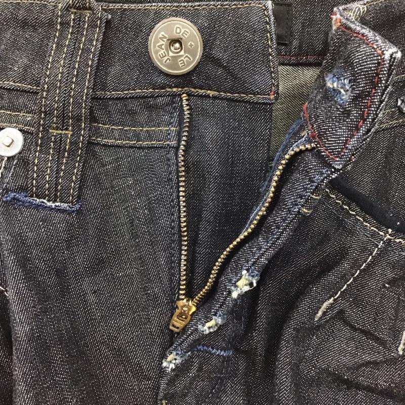 マリテフランソワジルボー MARITHEFRANCOISGIRBAUD パンツ デニム、ジーンズ M7-1182 裾ファスナー M 刺繍 インディゴ / インディゴ /  メンズ USED 古着 中古 10117965