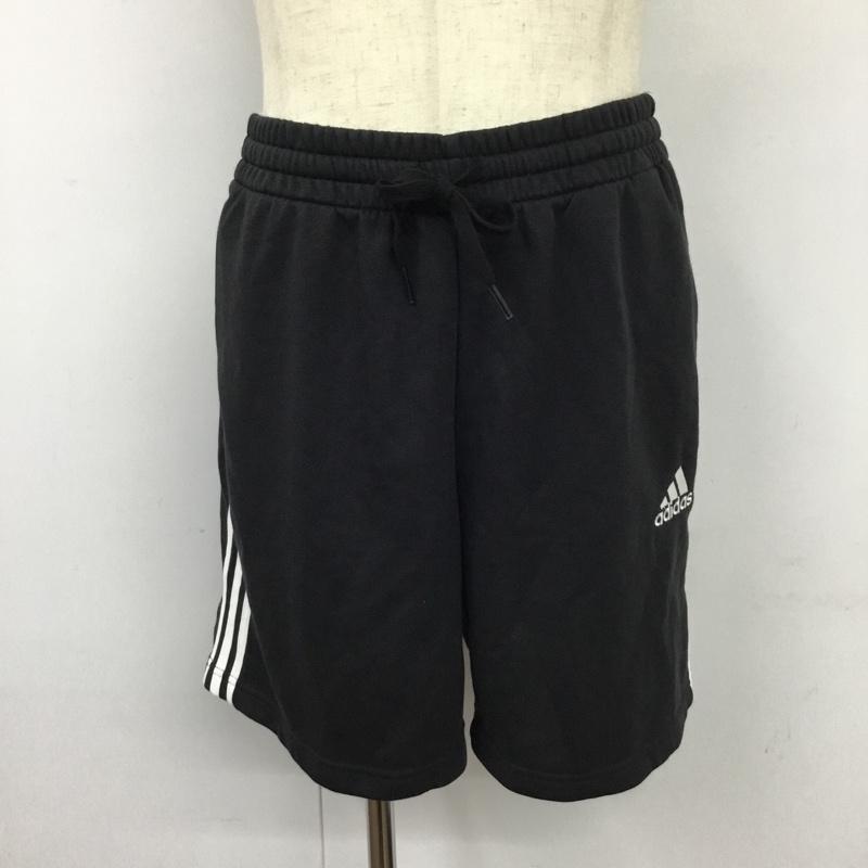アディダス adidas パンツ ショートパンツ GK9597 ハーフパンツ エッセンシャルズ フレンチテリー 3ストライプス ショーツ タグ付き ロゴ、文字 黒 / ブラック / X 白 / ホワイト /  メンズ USED 古着 中古 10119760