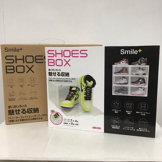 古着 USED ファッション小物 ファッション小物 シューズボックス 収納 Smile+ 3個セットSB3P002CL 箱有 ラック 無地 透明 / クリア /  メンズ USED 古着 中古 10135328