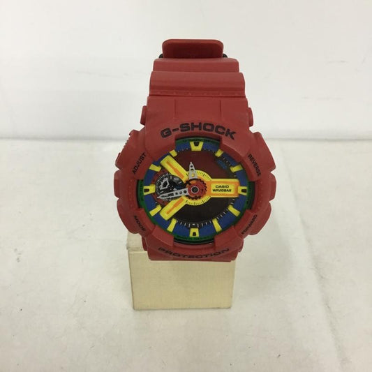 ジーショック G-SHOCK 腕時計 デジタル GA-110FC アナデジ ロゴ、文字 赤 / レッド /  メンズ USED 古着 中古 10140617