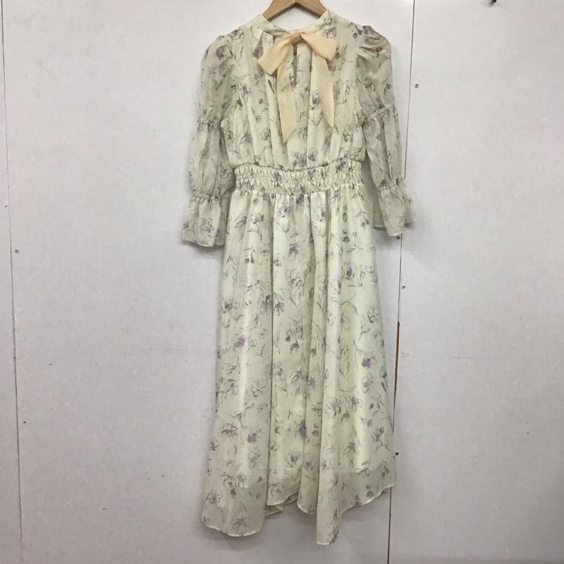 トランテアンソンドゥモード 31 Sons de mode ワンピース ロングスカート 072154 七分袖 36 花柄 アイボリー / アイボリー /  レディース USED 古着 中古 10143110