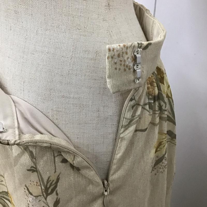 リエンダ rienda スカート ロングスカート 110ES731-1430 ティアード M 花柄 ベージュ / ベージュ /  レディース USED 古着 中古 10106731