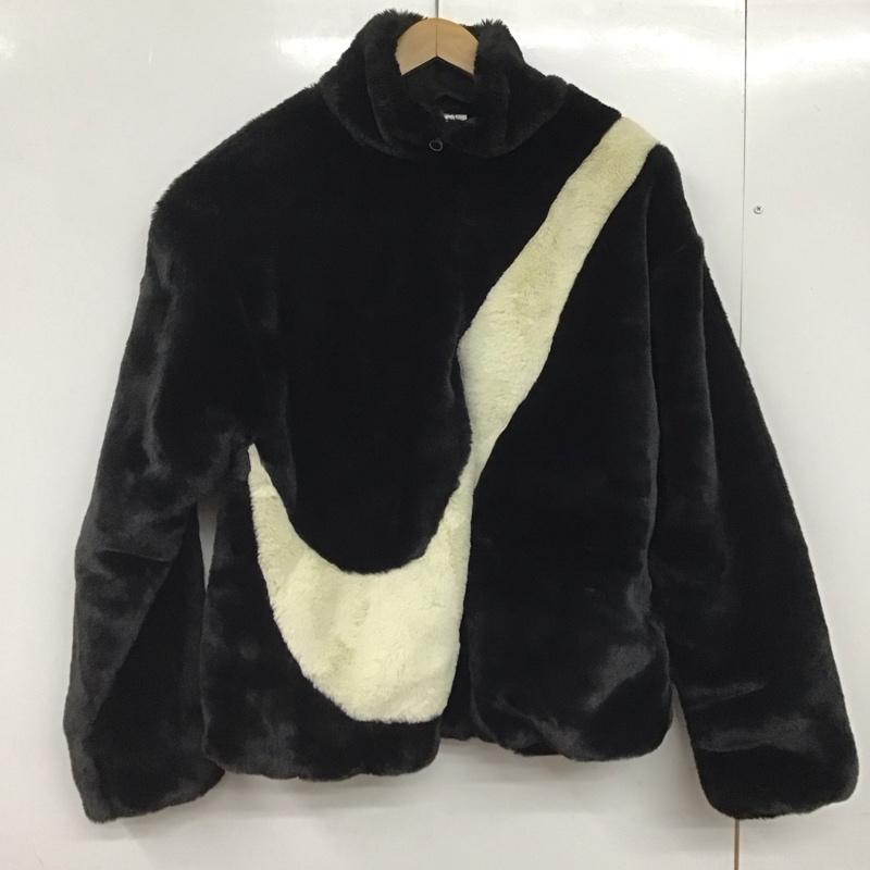 ナイキ NIKE ジャケット、上着 ジャンパー、ブルゾン do3792-010 ジャケット スウッシュ フェイクファー アウター XXL ロゴ、文字 白 / ホワイト / X 黒 / ブラック /  メンズ USED 古着 中古 10145728