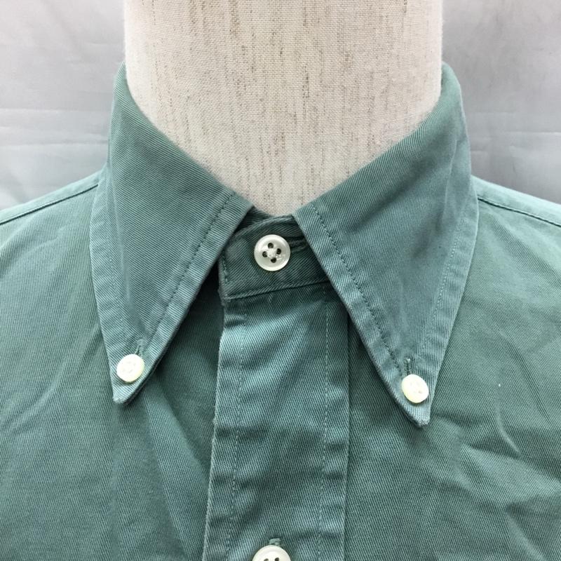 ラルフローレン RALPHLAUREN シャツ、ブラウス 長袖 長袖シャツ カラーシャツ ポケットシャツ 長袖カットソー ボタンダウンシャツ M ロゴ、文字 緑 / グリーン /  メンズ USED 古着 中古 10118679