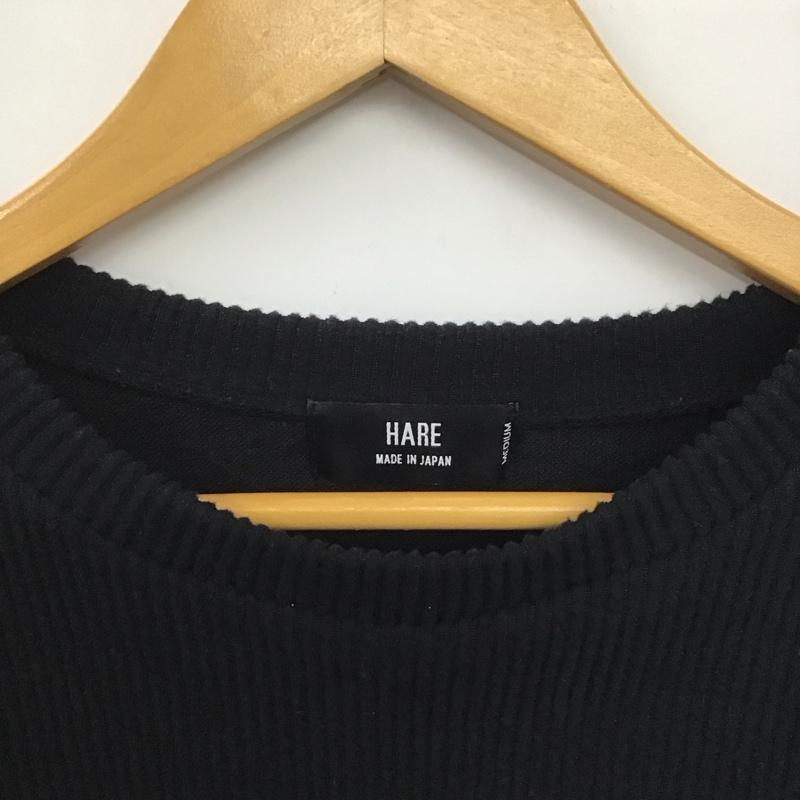 ハレ HARE カットソー 長袖 長袖カットソー 無地カットソー クルーネック M 無地 黒 / ブラック /  メンズ USED 古着 中古 10146823
