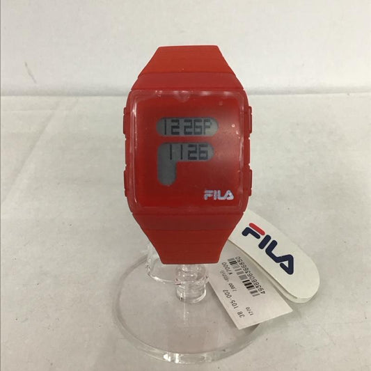フィラ FILA 腕時計 デジタル ロゴ、文字 赤 / レッド /  レディース USED 古着 中古 10135252