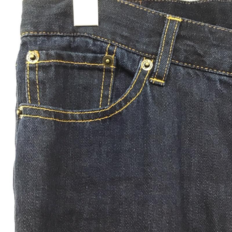 ジーナシス JEANASIS パンツ デニム、ジーンズ JS050084AA カットオフ コットン リネン M 無地 インディゴ / インディゴ /  レディース USED 古着 中古 10117733
