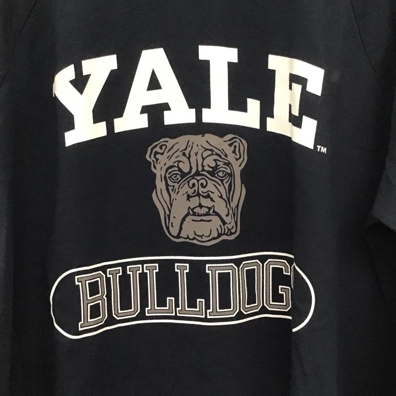 チャンピオン Champion カットソー 長袖 c5-q401 YALEUNIVERSITY 長袖カットソー クルーネック XL プリント 紺 / ネイビー /  メンズ USED 古着 中古 10132713