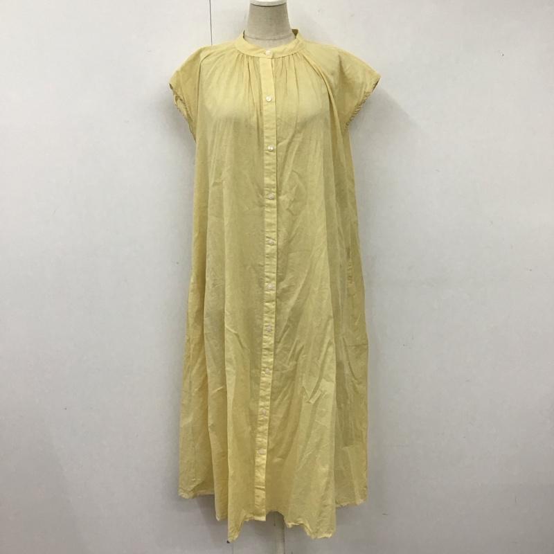 アルエロデザイン ALERODESIGN ワンピース ロングスカート ロングワンピース ノースリーブワンピース フレアスカート M 無地 黄 / イエロー /  レディース USED 古着 中古 10116321