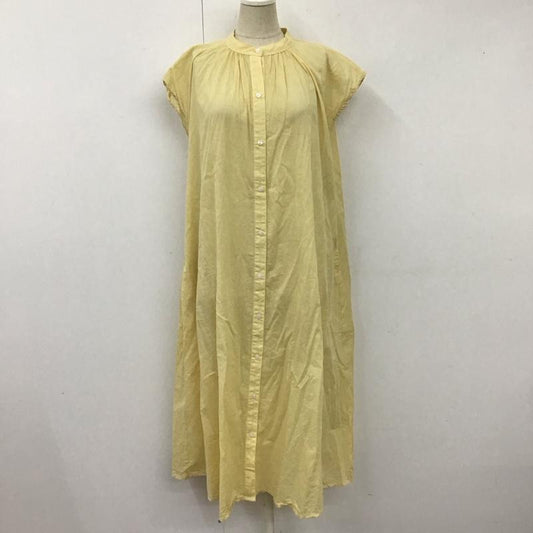 アルエロデザイン ALERODESIGN ワンピース ロングスカート ロングワンピース ノースリーブワンピース フレアスカート M 無地 黄 / イエロー /  レディース USED 古着 中古 10116321