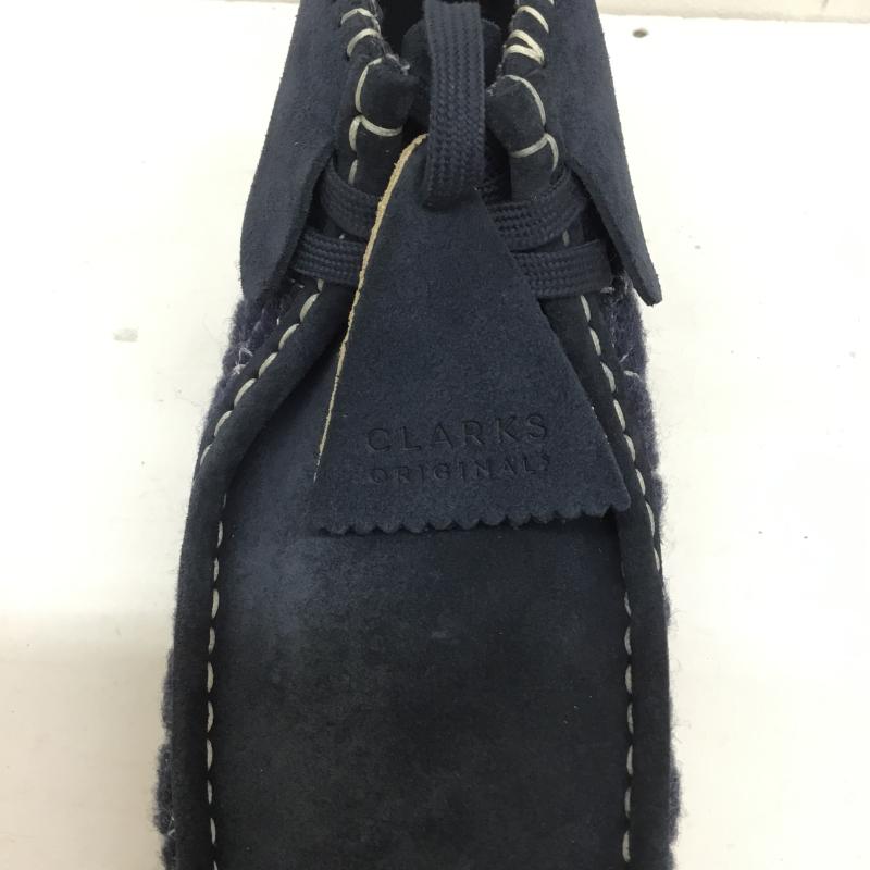 クラークス Clarks ブーツ ブーティ クラークス　SASHIKO　サシコ　ワラビー US：9.5 総柄 紺 / ネイビー /  メンズ USED 古着 中古 10122725