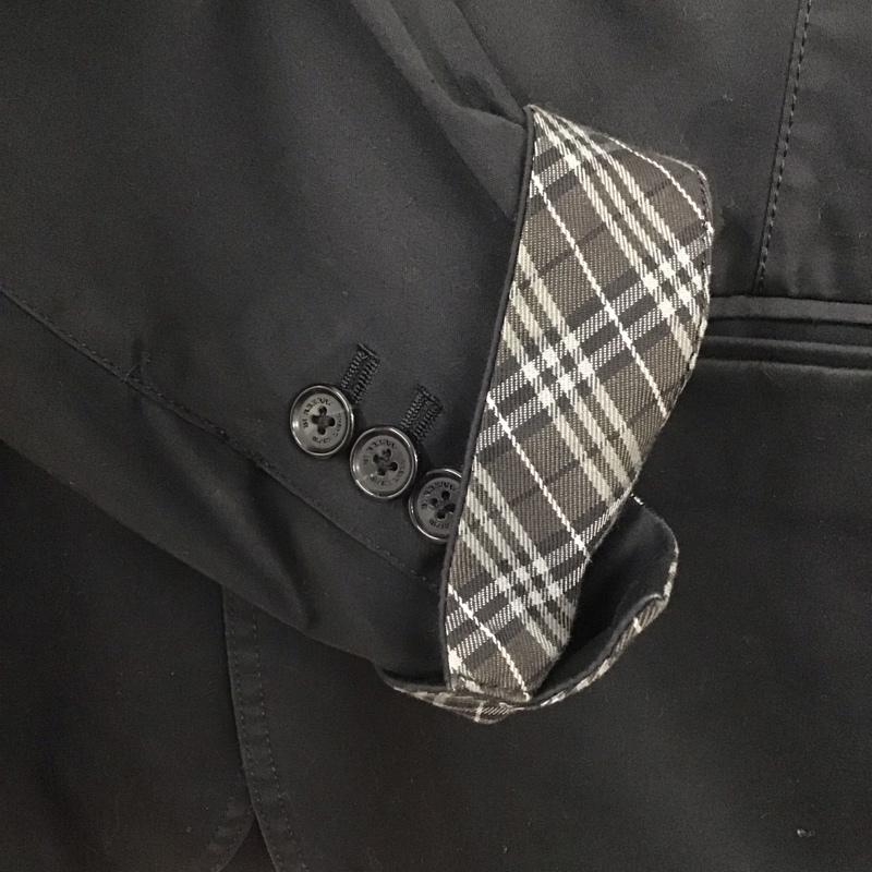 バーバリーブラックレーベル BURBERRY BLACK LABEL ジャケット、上着 ジャケット、ブレザー カジュアルジャケット アウター カラージャケット L 無地 黒 / ブラック /  メンズ USED 古着 中古 10130835