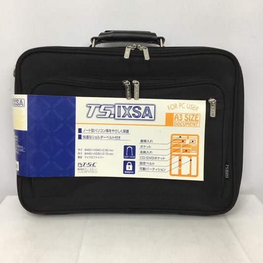 古着 USED ブリーフケース、書類かばん ブリーフケース、書類かばん TS.IXSA ノートパソコンバッグ ビジネスバッグ ショルダーバッグ 無地 黒 / ブラック /  メンズ USED 古着 中古 10135400