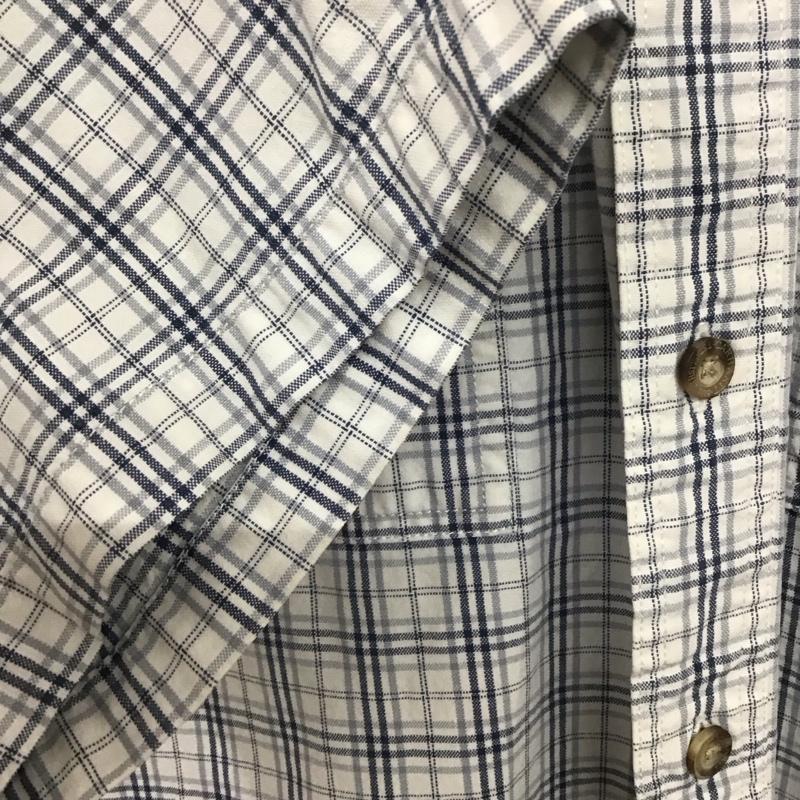 カーハート Carhartt シャツ、ブラウス 半袖 半袖シャツ チェックシャツ カラーシャツ ボタンダウンシャツ L チェック 白 / ホワイト / X 紺 / ネイビー /  メンズ USED 古着 中古 10134795