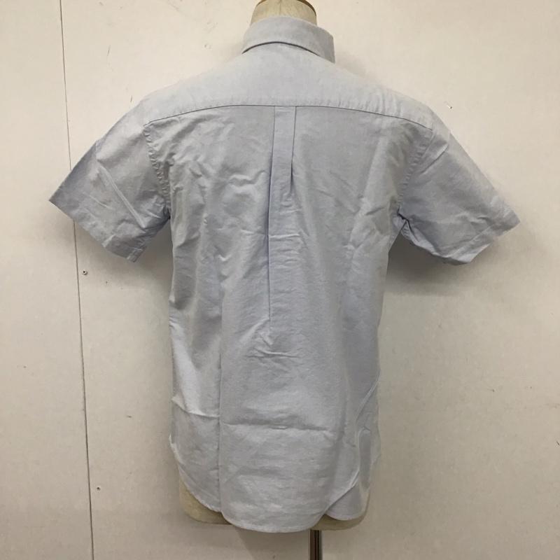 エディーバウアー Eddie Bauer シャツ、ブラウス 半袖 半袖シャツ カラーシャツ カジュアルシャツ ボタンダウンシャツ S ロゴ、文字 水色 / ライトブルー /  メンズ USED 古着 中古 10111121