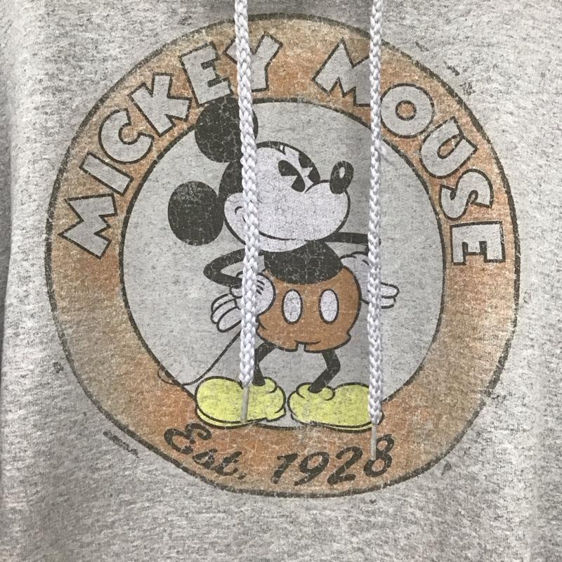 ディズニー Disney パーカー 長袖 長袖パーカー プルオーバーパーカー スウェット L プリント 灰 / グレー /  メンズ USED 古着 中古 10147985