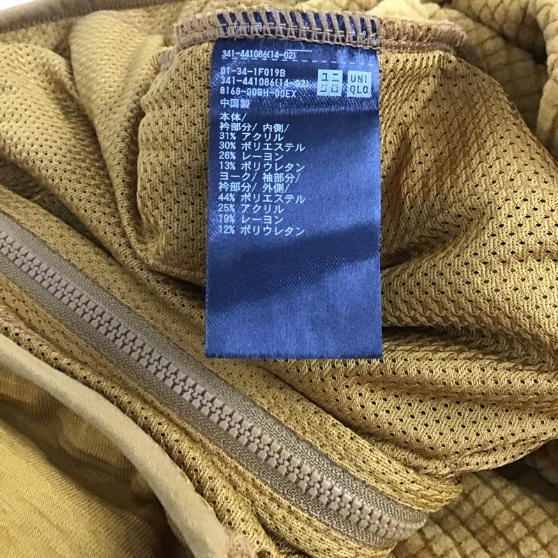 ユニクロ UNIQLO ジャケット、上着 ジャケット、ブレザー ジップアップジャケット フリースジャケット アウター ストレッチ L 無地 マスタード / マスタード /  メンズ USED 古着 中古 10132090