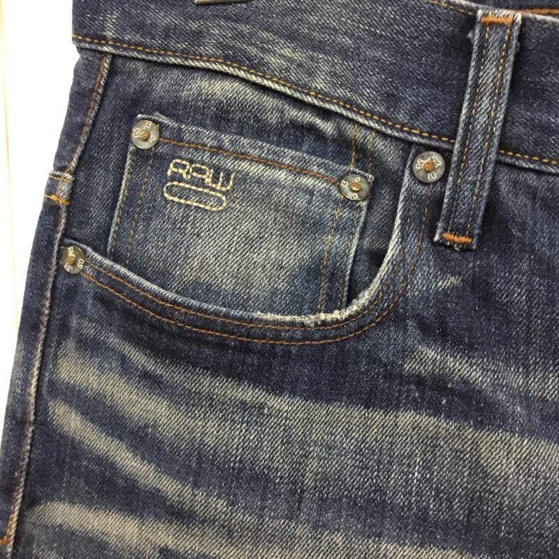 ジースターロゥ G-STAR RAW パンツ デニム、ジーンズ 3301 ストレート 30 30 ロゴ、文字 青 / ブルー /  メンズ USED 古着 中古 10117631