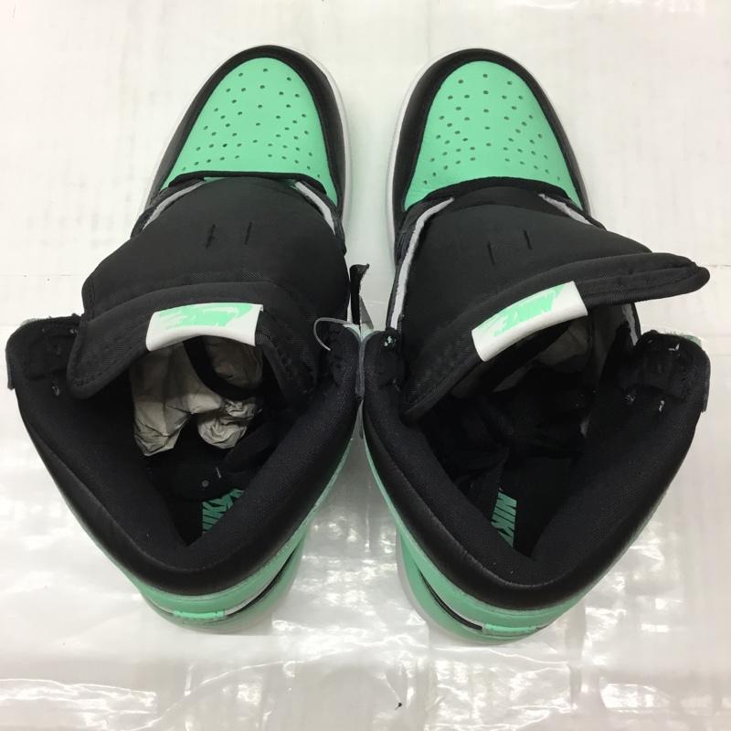 ナイキ NIKE スニーカー スニーカー DZ5485 130 AIR JORDAN 1 RETRO HIGH OG 27cm 箱有 27.0cm ロゴ、文字 白 / ホワイト / X 黒 / ブラック / X 薄緑 / ライトグリーン /  メンズ USED 古着 中古 10112844