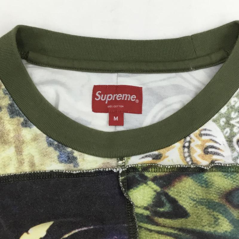 シュプリーム Supreme Tシャツ 長袖 Supreme Mosaic patchwork L/S Top M 総柄 緑 / グリーン /  メンズ USED 古着 中古 10122372