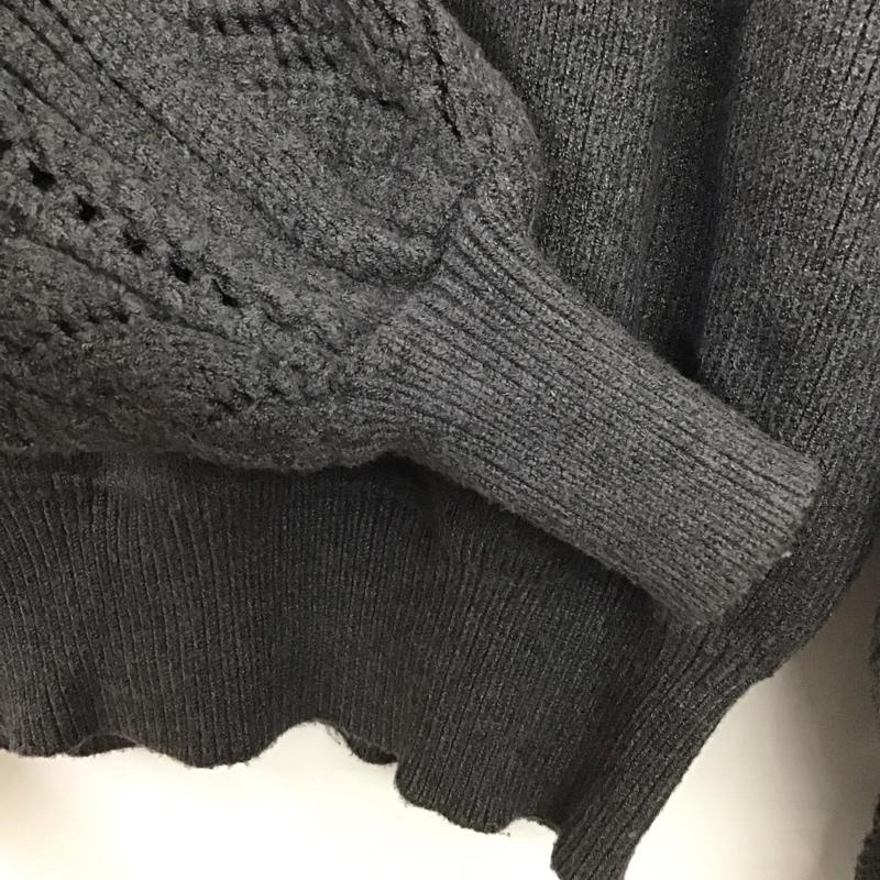ザラ ZARA ニット、セーター 長袖 M 無地 チャコールグレー / チャコールグレー /  レディース USED 古着 中古 10139865