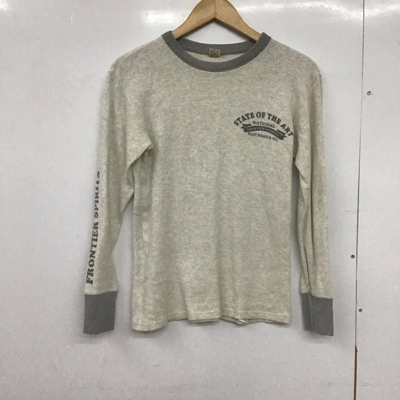 フラットヘッド FLATHEAD カットソー 長袖 長袖カットソー 無地カットソー クルーネック ワッフル 38 ロゴ、文字 灰 / グレー /  メンズ USED 古着 中古 10148085