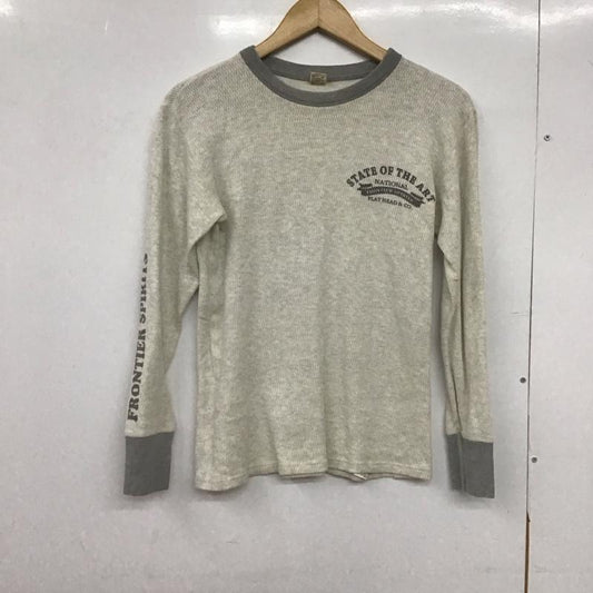 フラットヘッド FLATHEAD カットソー 長袖 長袖カットソー 無地カットソー クルーネック ワッフル 38 ロゴ、文字 灰 / グレー /  メンズ USED 古着 中古 10148085