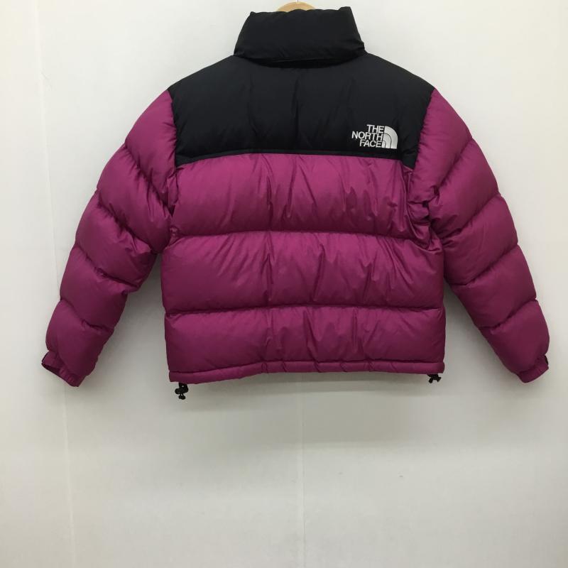 ザノースフェイス THE NORTH FACE ジャケット、上着 ダウンジャケット NDW91952 SHORT NUPTSE JACKET M ロゴ、文字 黒 / ブラック / X 桃 / ピンク /  レディース USED 古着 中古 10139653