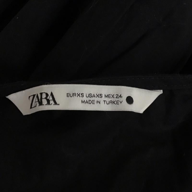 ザラ ZARA ワンピース ロングスカート 3198 045 800 Vネック XS 無地 黒 / ブラック /  レディース USED 古着 中古 10114240