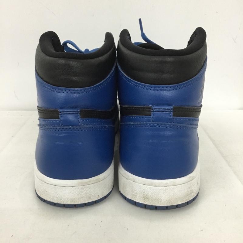 ナイキ NIKE スニーカー スニーカー 555088 404 AIR JORDAN 1 RETRO HIGH OG 27.5cm 27.5cm ロゴ、文字 黒 / ブラック / X 青 / ブルー /  メンズ USED 古着 中古 10136293