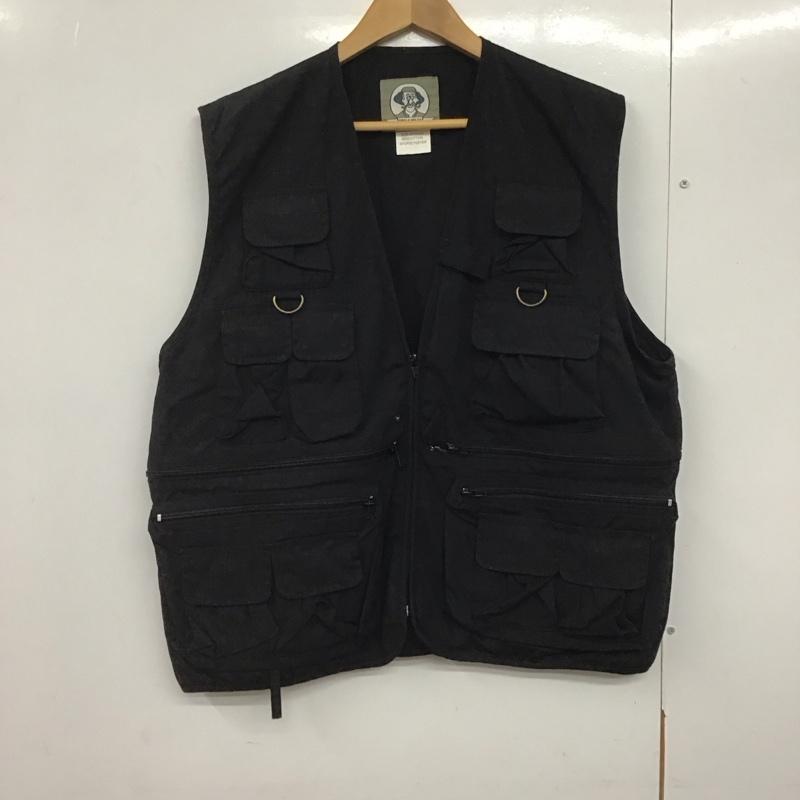 ロスコ ROTHCO ベスト ベスト ジップアップベスト ノースリーブカットソー アウター M 無地 黒 / ブラック /  メンズ USED 古着 中古 10141359