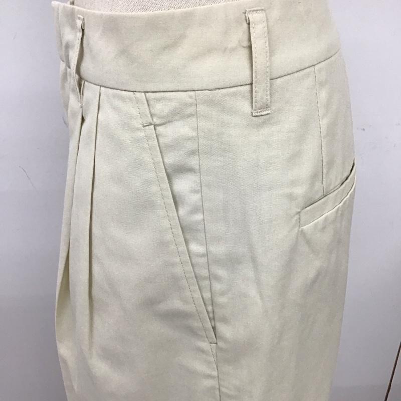 ローリーズファーム LOWRYS FARM パンツ スラックス LF524001AD ワイドパンツ タックパンツ L 無地 アイボリー / アイボリー /  レディース USED 古着 中古 10120870