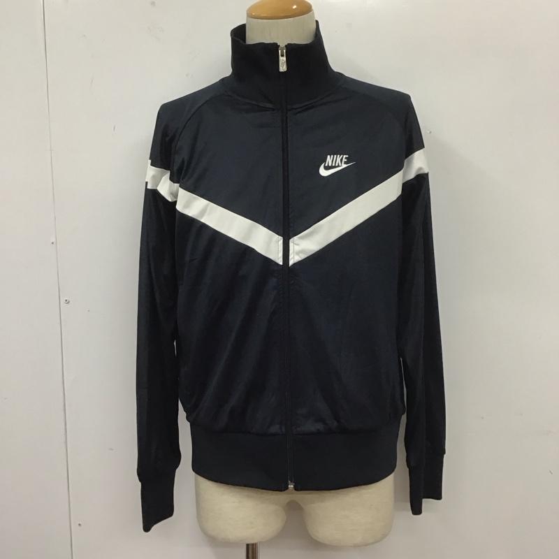 ナイキ NIKE ジャケット、上着 ジャンパー、ブルゾン 397972-473 トラックジャケット S ロゴ、文字 紺 / ネイビー / X 白 / ホワイト /  メンズ USED 古着 中古 10107654