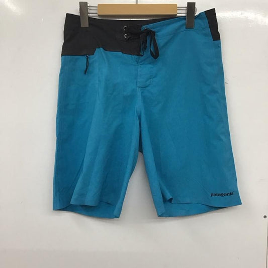 パタゴニア patagonia パンツ ショートパンツ ショートパンツ ハーフパンツ カジュアルパンツ ロゴ、文字 黒 / ブラック / X 青 / ブルー /  メンズ USED 古着 中古 10134576