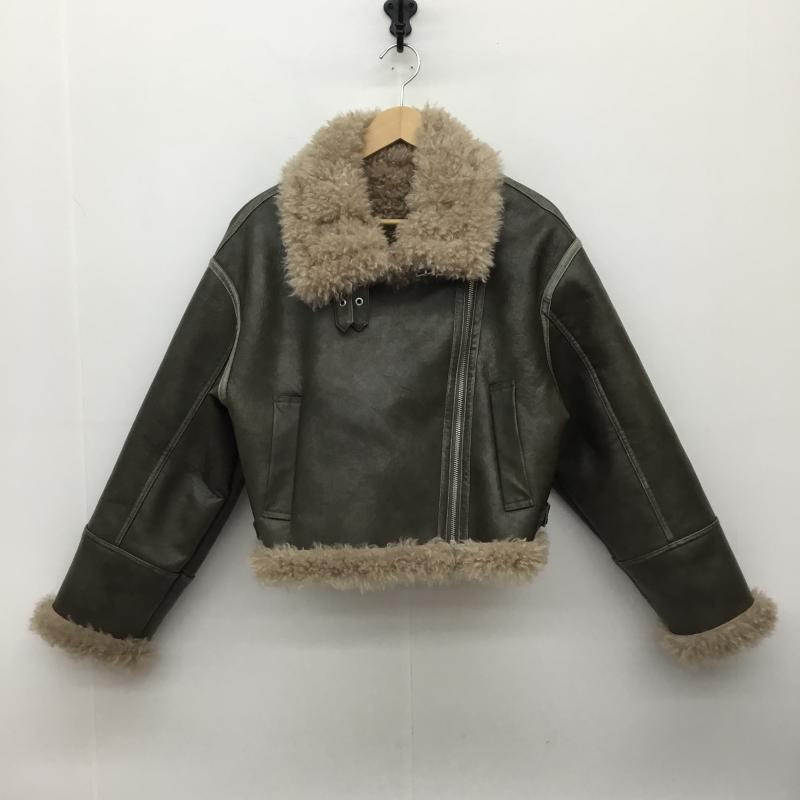 ムルーア MURUA ジャケット、上着 ジャケット、ブレザー 012450200101-03 ヴィンテージライクショートフェイクムートン FREE 無地 ダークブラウン / ダークブラウン /  レディース USED 古着 中古 10141831
