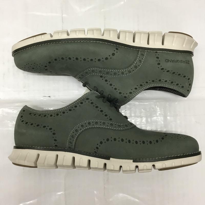 コールハーン COLE HAAN カジュアルシューズ カジュアルシューズ C30324 ゼログランド ウィングチップ オックスフォード 8W 箱有 US：8 ロゴ、文字 カーキ / カーキ /  メンズ USED 古着 中古 10106250