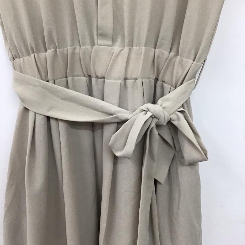ロペピクニック ROPE  PICNIC ワンピース ロングスカート 半袖ロングワンピース シャツワンピース 38 無地 ベージュ / ベージュ /  レディース USED 古着 中古 10149693
