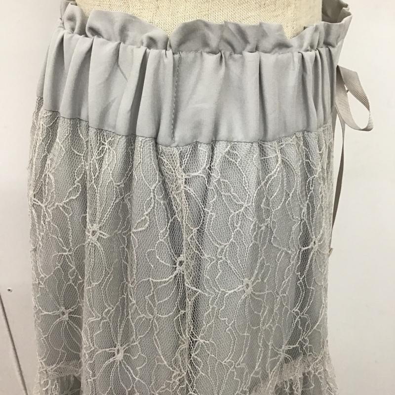 ジルスチュアート JILLSTUART スカート ひざ丈スカート FREE 無地 灰 / グレー /  レディース USED 古着 中古 10106137