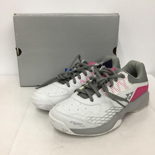 ヨネックス YONEX スニーカー スニーカー SHT103 テニスシューズ パワークッション103 箱有 23.5cm 23.5cm ロゴ、文字 白 / ホワイト / X 灰 / グレー / X 桃 / ピンク /  レディース USED 古着 中古 10147968