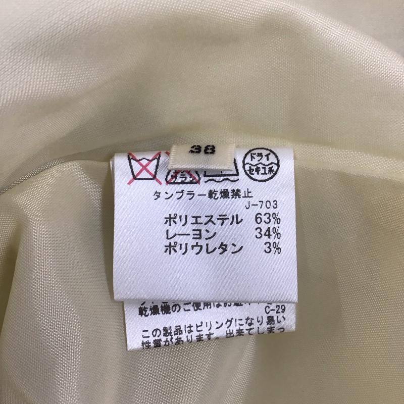 ロペ ROPE  スカート ひざ丈スカート GGQ-4100-B プリーツ 38 チェック アイボリー / アイボリー / X 黒 / ブラック /  レディース USED 古着 中古 10114876