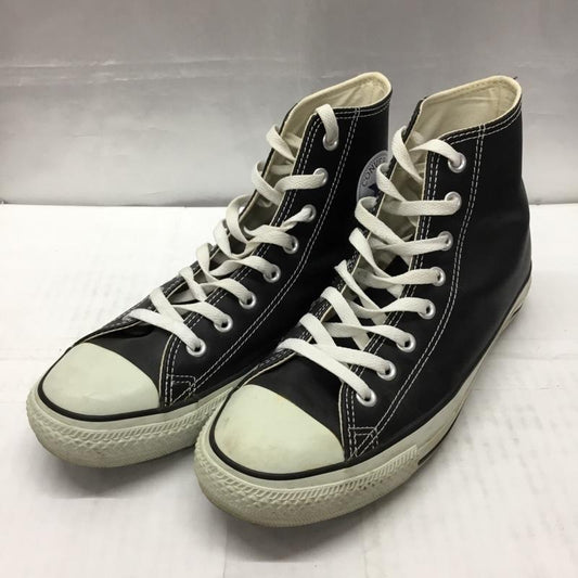 コンバース CONVERSE スニーカー スニーカー 1B908 LEA ALL STAR HI レザー 27.5cm 27.5cm ロゴ、文字 黒 / ブラック / X 白 / ホワイト /  メンズ USED 古着 中古 10109386
