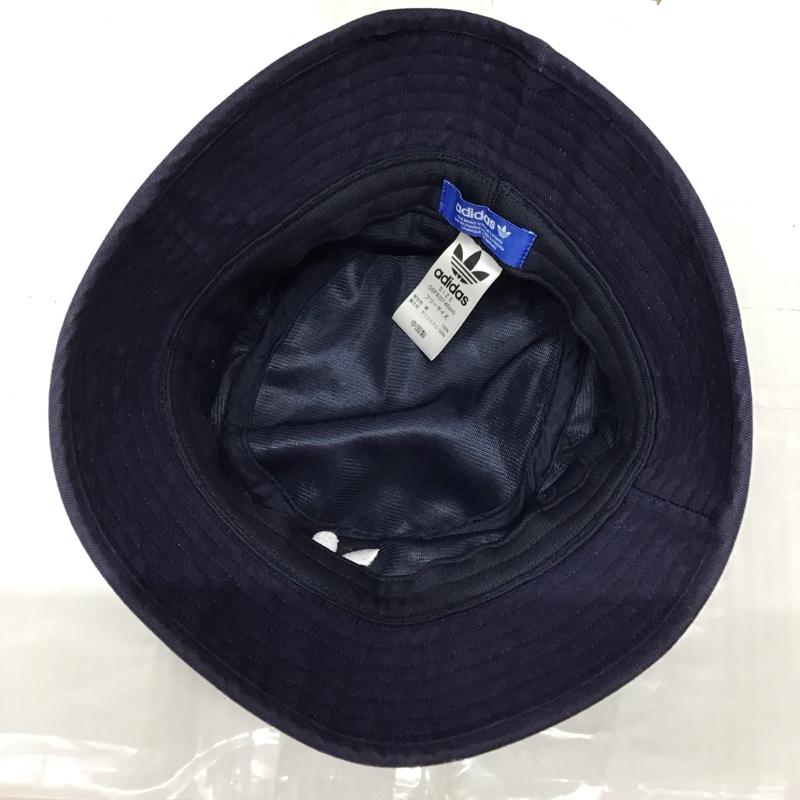 アディダス adidas 帽子 ハット S94587 Core Bucket Hat バケットハット バケハ ロゴ、文字 紺 / ネイビー /  メンズ USED 古着 中古 10121143