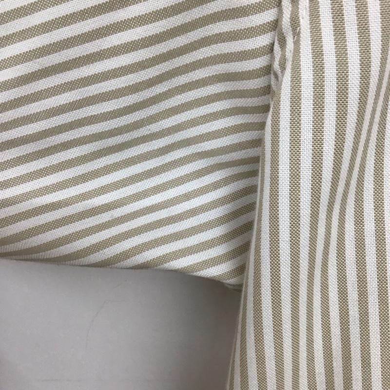 ダイワ ピアサーティナイン DAIWA PIER39 シャツ、ブラウス 長袖 長袖シャツ ストライプシャツ カラーシャツ ボタンダウンシャツ M ストライプ 白 / ホワイト / X ベージュ / ベージュ /  メンズ USED 古着 中古 10142975