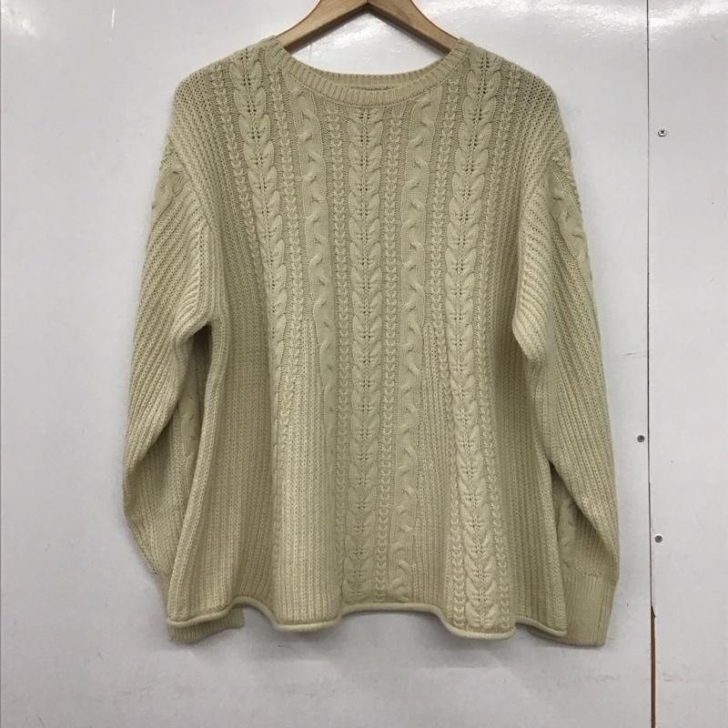 サマンサモスモス Samansa Mos2 ニット、セーター 長袖 長袖ニットカットソー クルーネック セーター FREE  アイボリー / アイボリー /  レディース USED 古着 中古 10147630