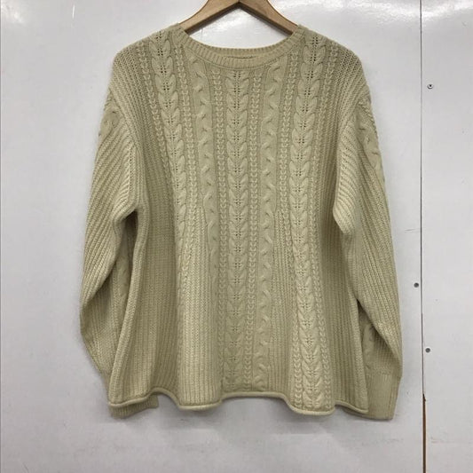 サマンサモスモス Samansa Mos2 ニット、セーター 長袖 長袖ニットカットソー クルーネック セーター FREE  アイボリー / アイボリー /  レディース USED 古着 中古 10147630